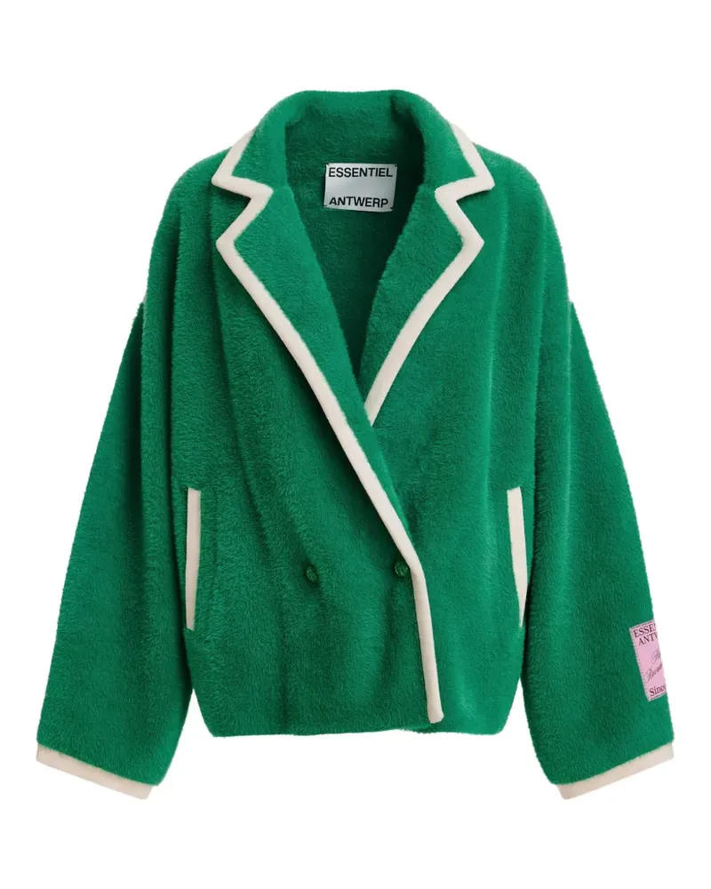 Essentiel Kugar Cardigan mit Shearling-Effekt - Grün Grün