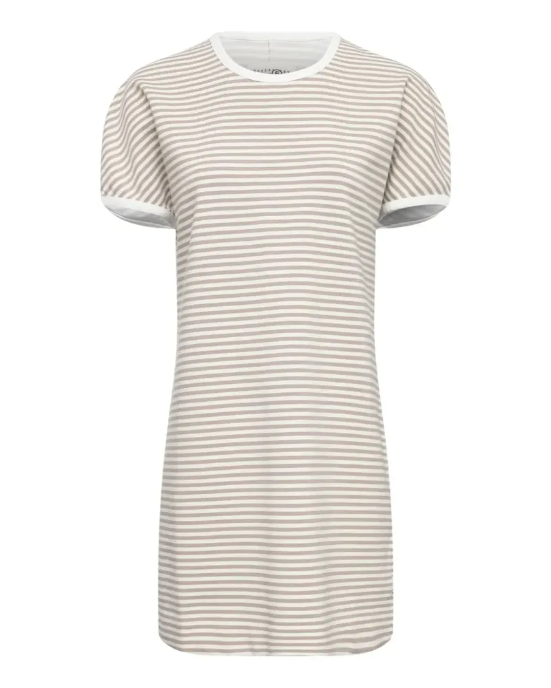 Maison Margiela Gestreiftes Minikleid - Nude Nude