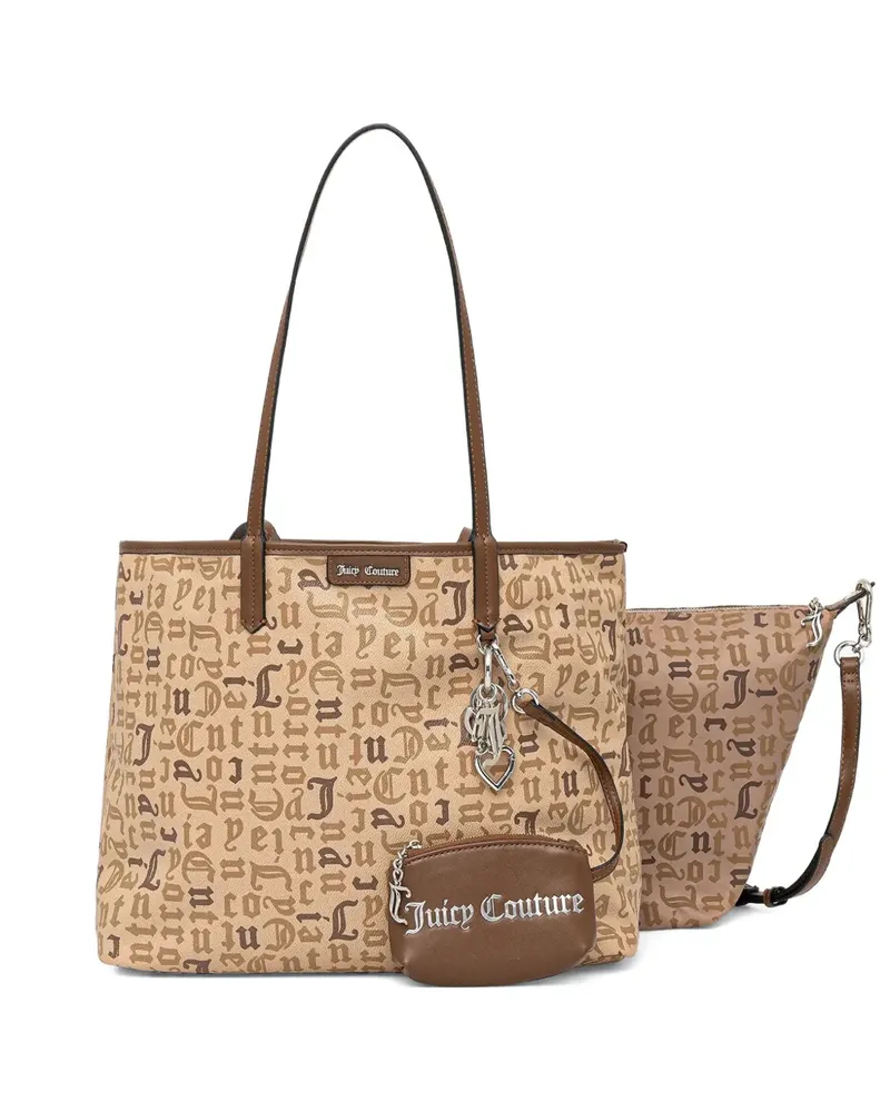 Juicy Couture logo-patch tote bag - Nude Nude