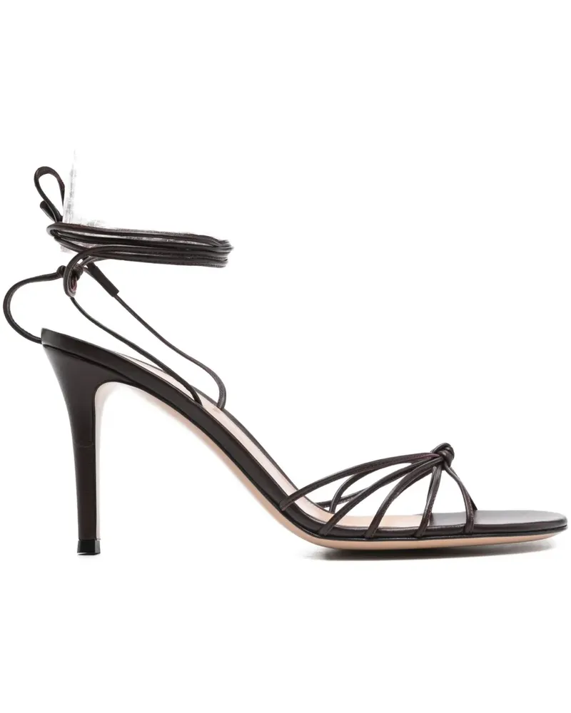 Gianvito Rossi Riemchensandalen aus Leder 85mm - Braun Braun