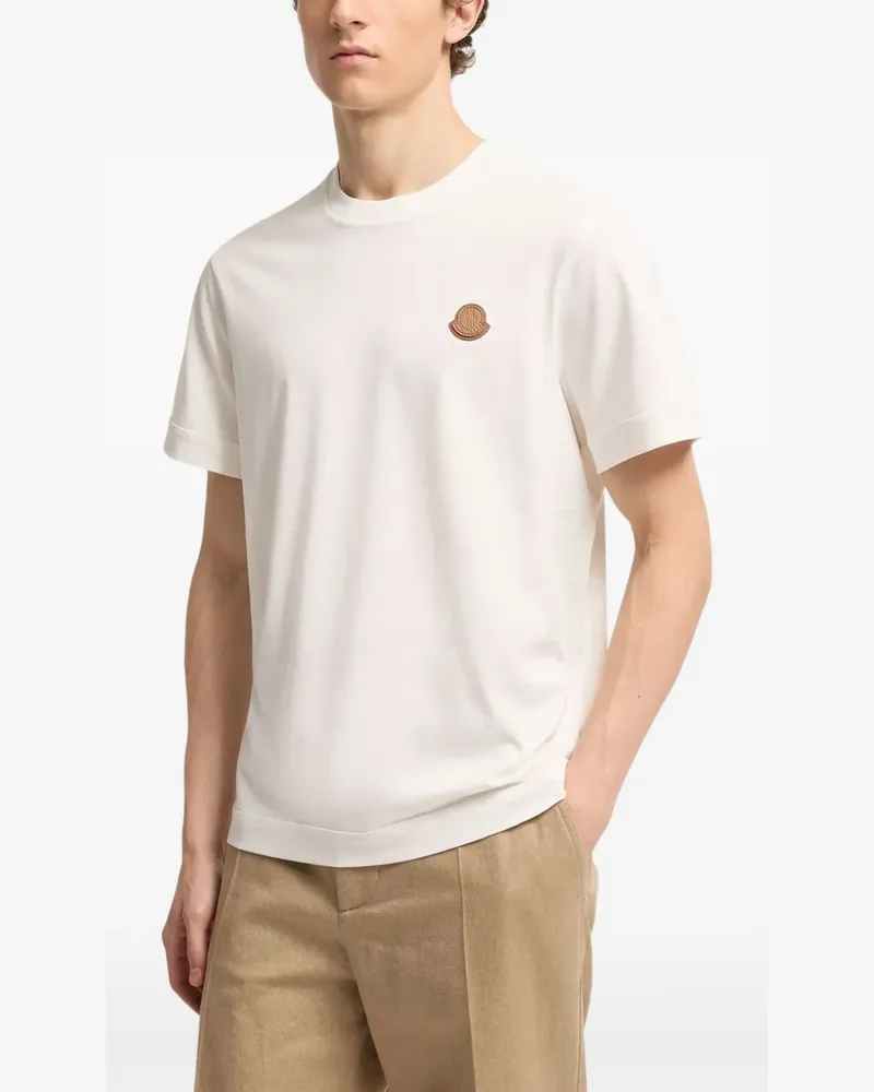 Moncler T-Shirt mit Logo - Weiß Weiß