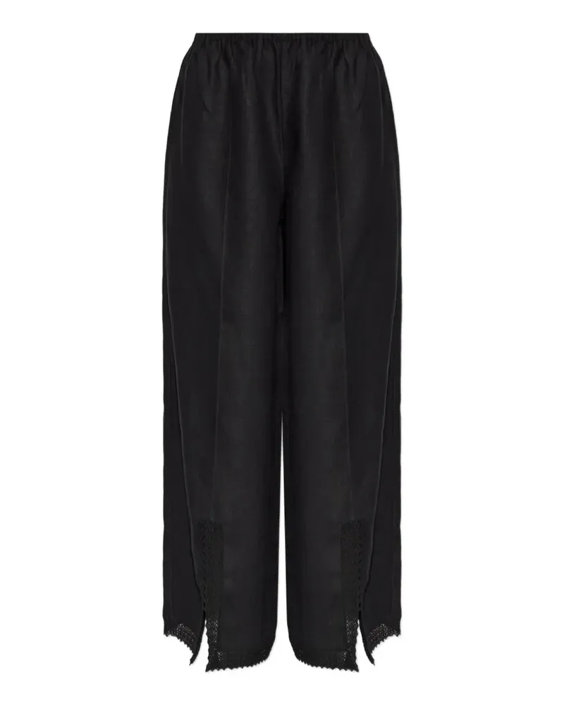 Posse Alfie Hose mit Spitzenbesatz - Schwarz Schwarz