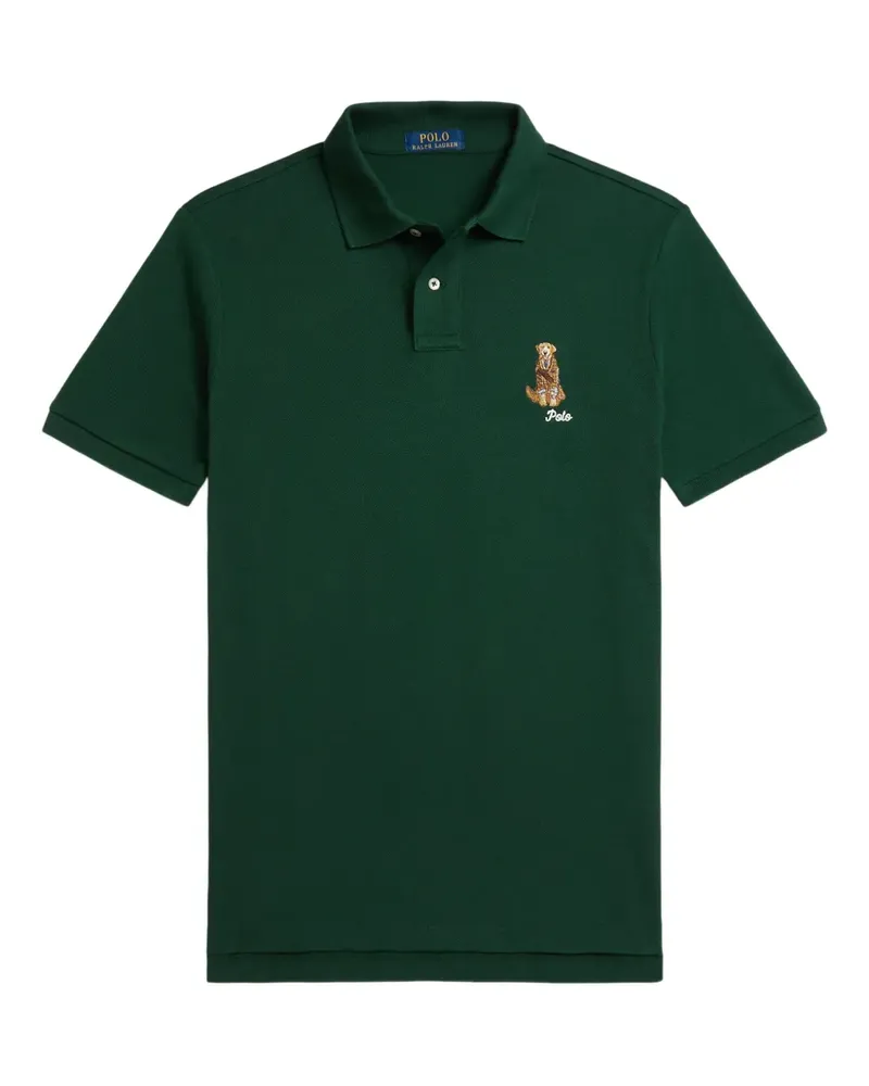 Ralph Lauren Poloshirt mit Hundestickerei - Grün Grün