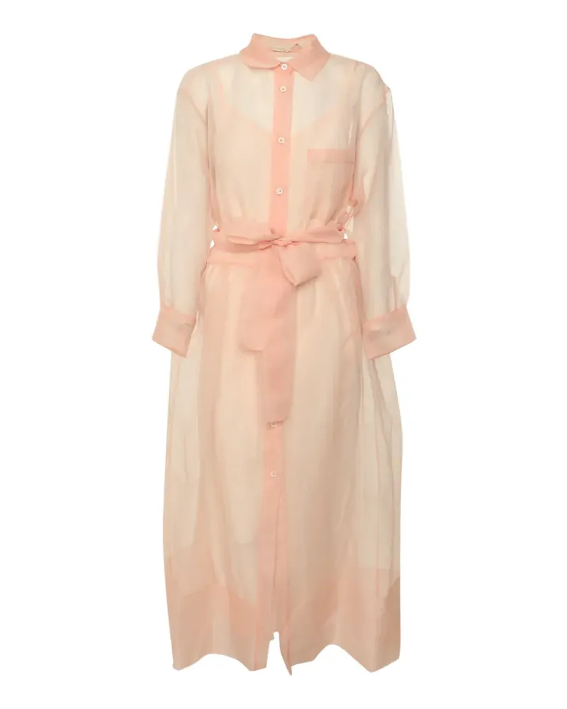 Maje Roane belted midi dress - Rosa Rosa