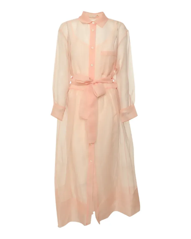 Maje Roane belted midi dress - Rosa Rosa
