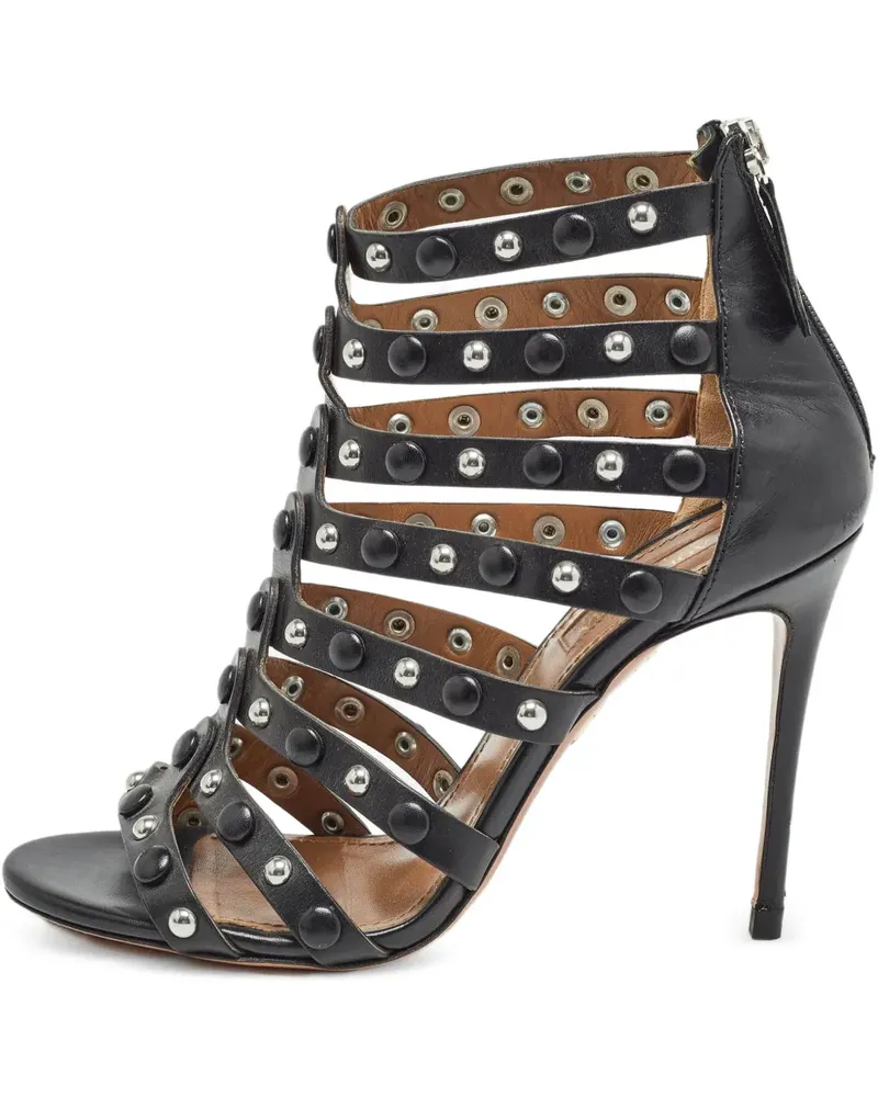 Aquazzura Pre-owned Riemensandalen mit Nieten 110mm - Schwarz Schwarz