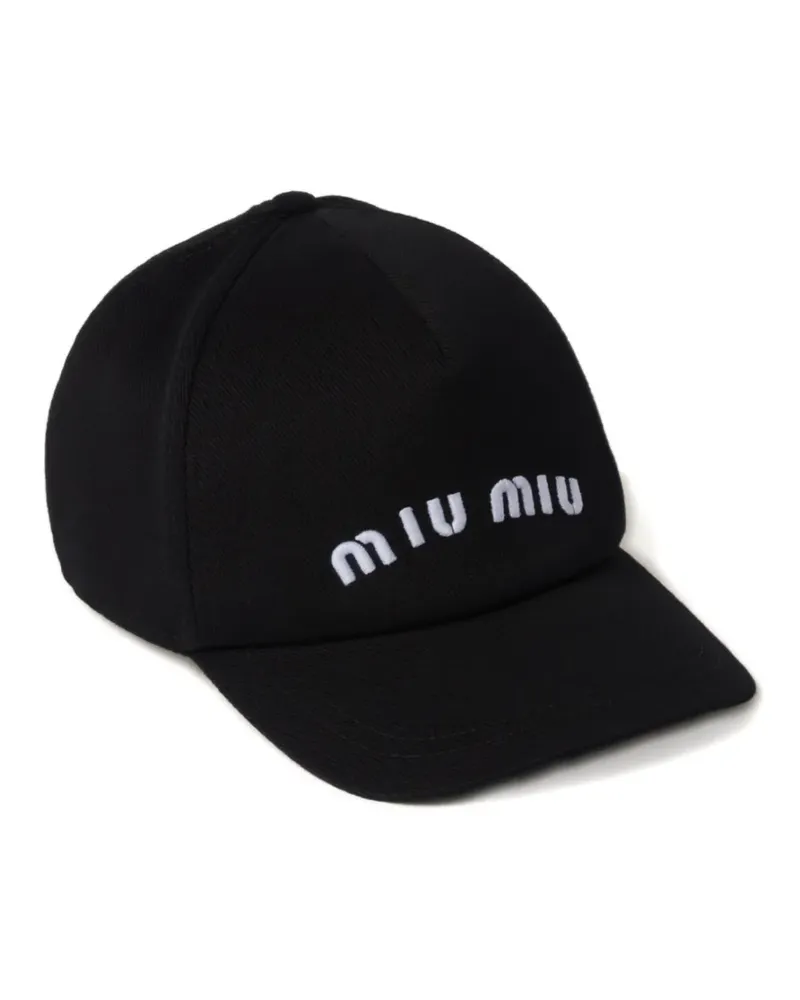 Miu Miu Drill Baseballkappe - Schwarz Schwarz