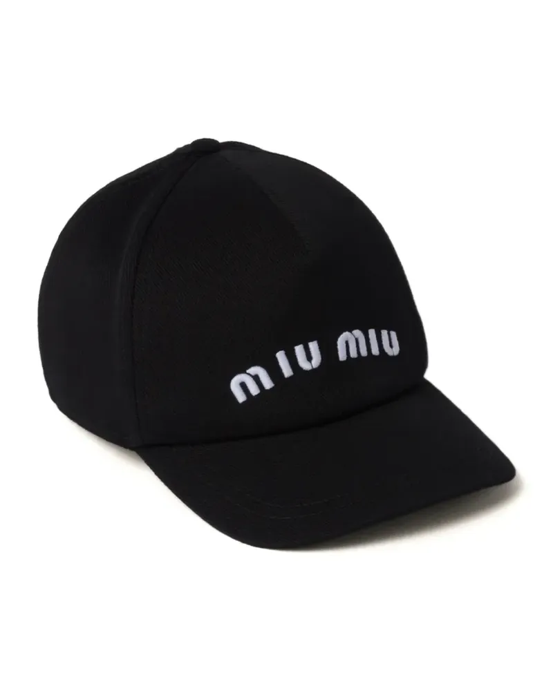 Miu Miu Drill Baseballkappe - Schwarz Schwarz