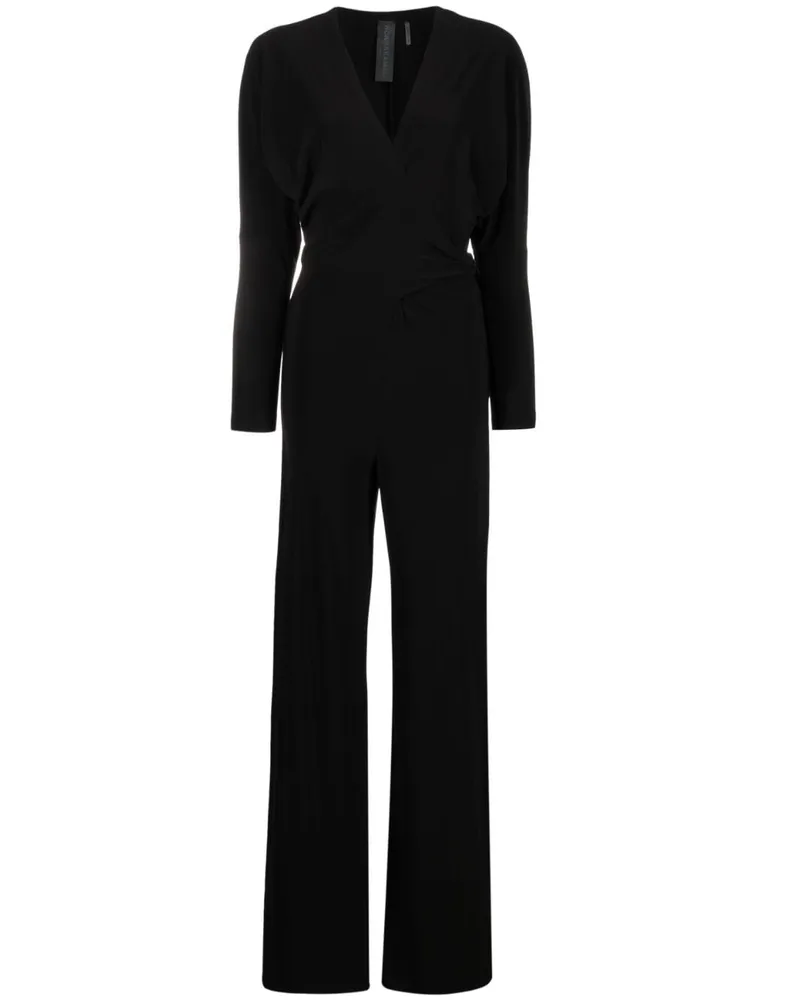 Norma Kamali Jumpsuit mit V-Ausschnitt - Schwarz Schwarz