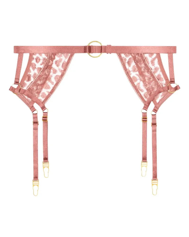 Aubade Crazy in Love Strumpfhalter mit Stickerei - Rosa Rosa