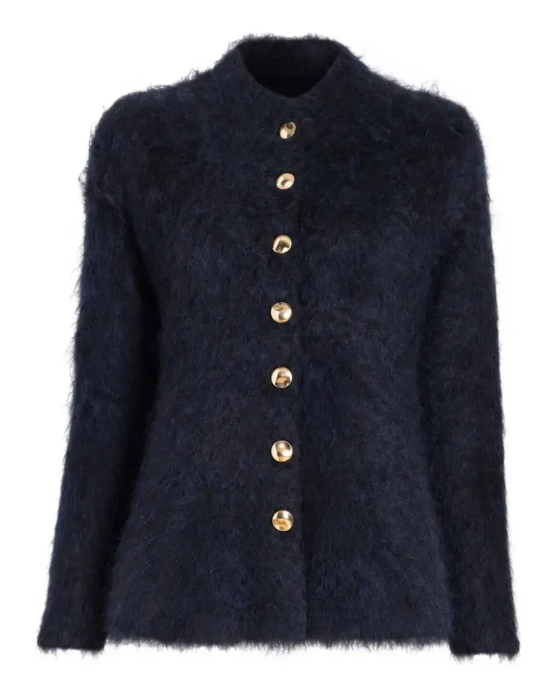 Proenza Schouler Aniza Cardigan aus gebürstetem Mohär - Blau Blau