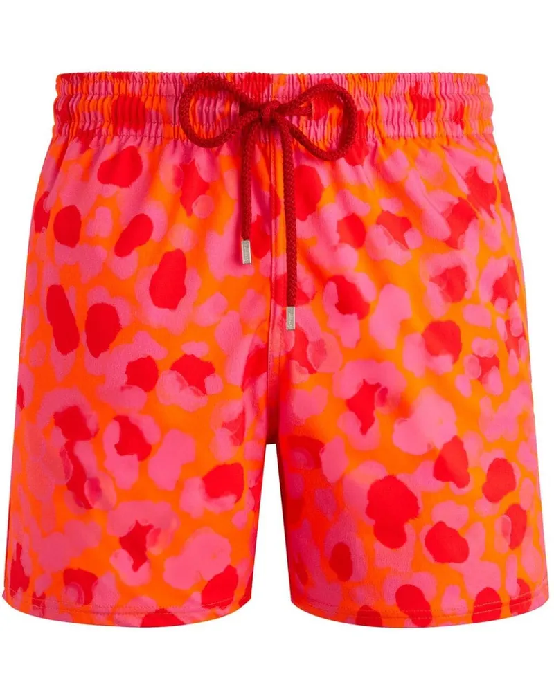 Vilebrequin Badeshorts mit abstraktem Print - Rot Rot
