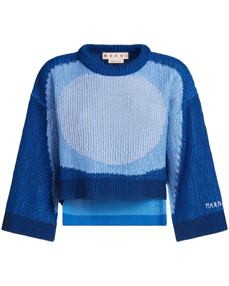 Marni Intarsien-Pullover - Blau Blau