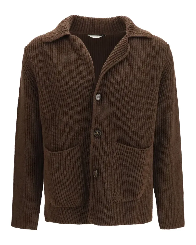 Brooksfield Gerippter Cardigan mit Knöpfen - Braun Braun