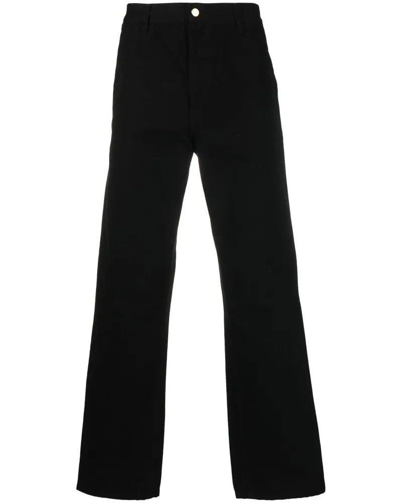 Carhartt WIP Halbhohe Straight-Leg-Jeans - Schwarz Schwarz
