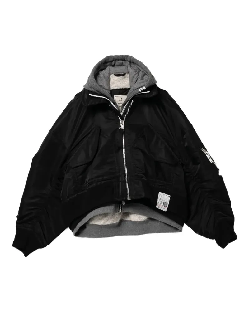 MIHARAYASUHIRO layered bomber jacket - Schwarz Schwarz