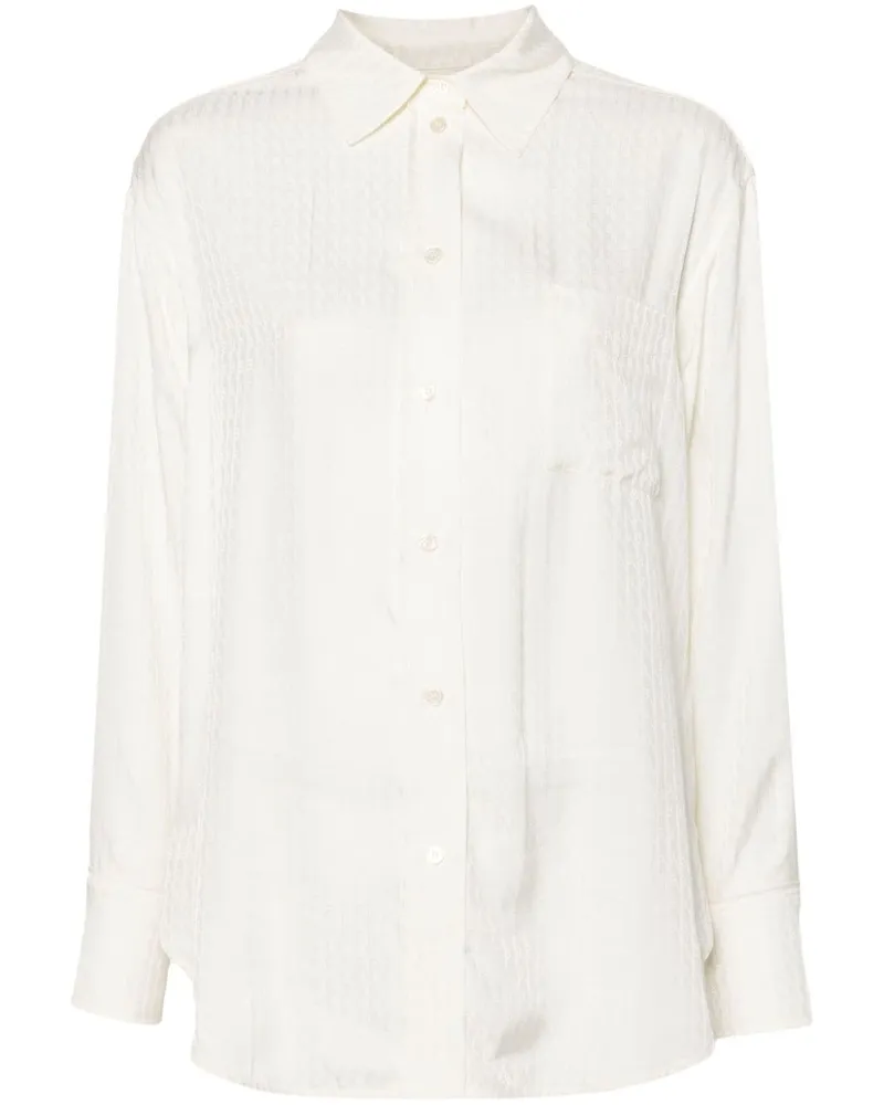 Victoria Beckham Hemd mit Monogramm - Weiß Weiß