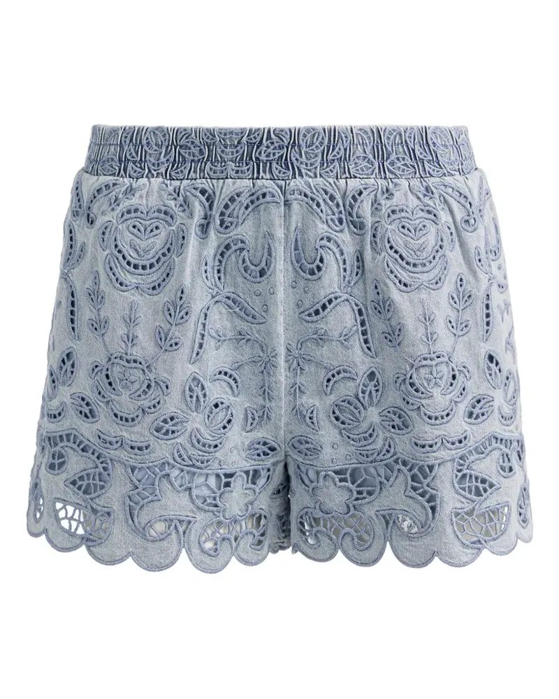 Alice + Olivia Kenley scalloped-hem shorts - Blau Blau