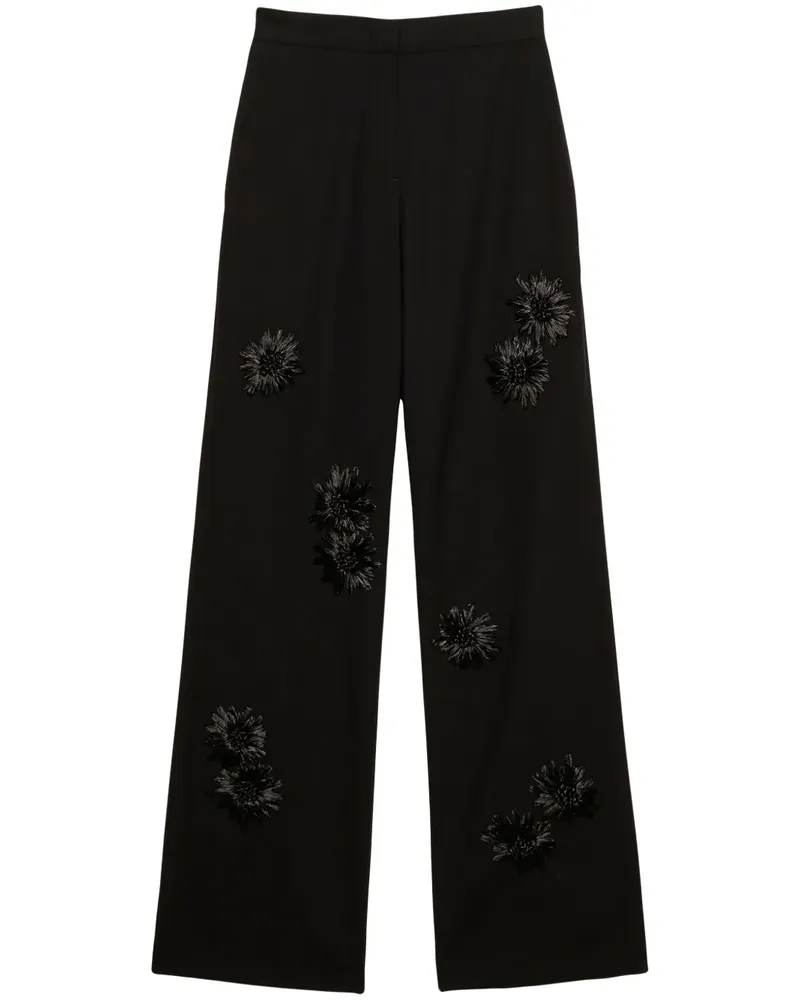 MSGM Hose mit Stickerei - Schwarz Schwarz