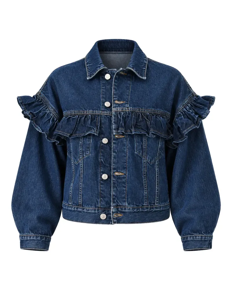 Frame Denim Jacke mit Rüschen - Blau Blau