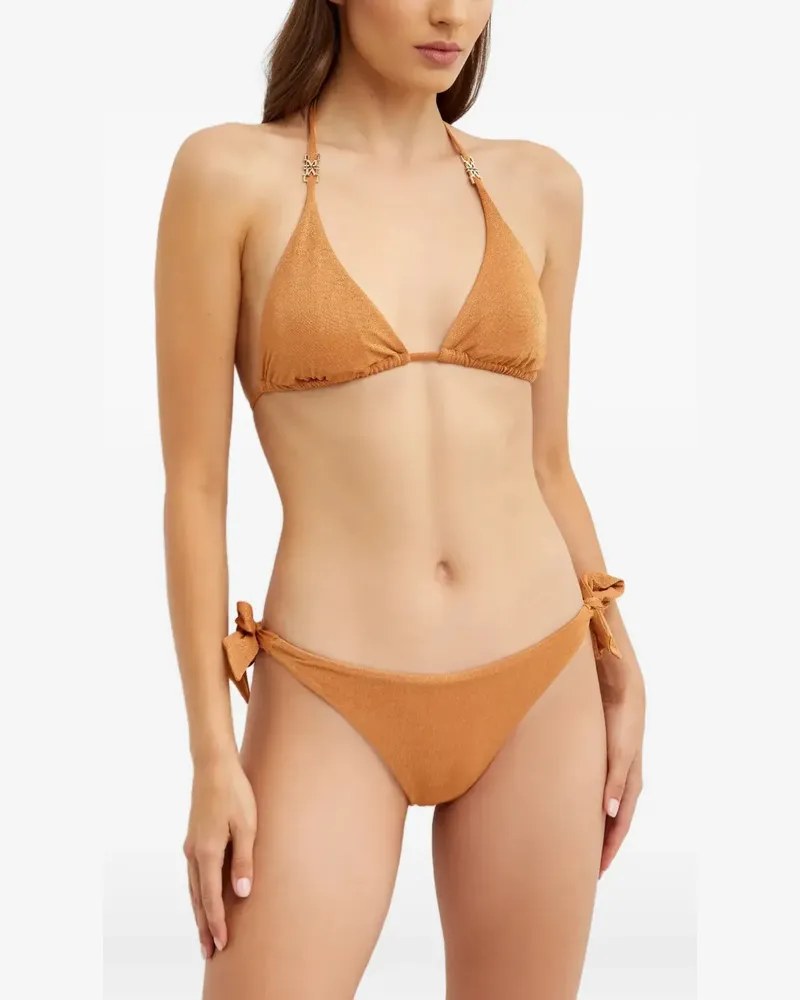 Max Mara Alea Bikini mit Triangel-Logo - Orange Orange