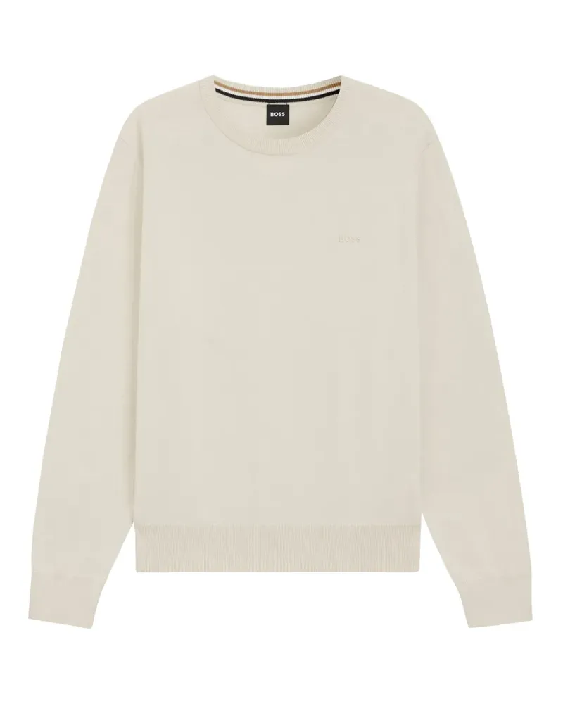 HUGO BOSS Pullover mit Rundhalsausschnitt - Weiß Weiß