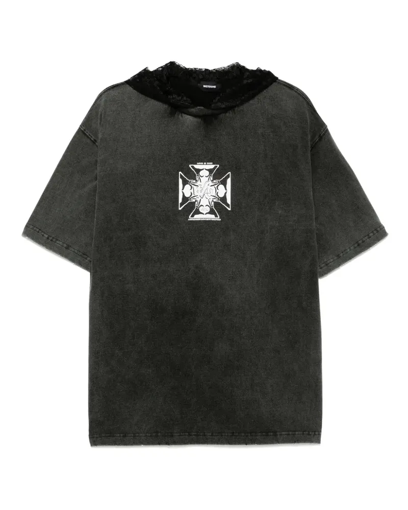 WE 11 DONE Klassisches T-Shirt - Schwarz Schwarz