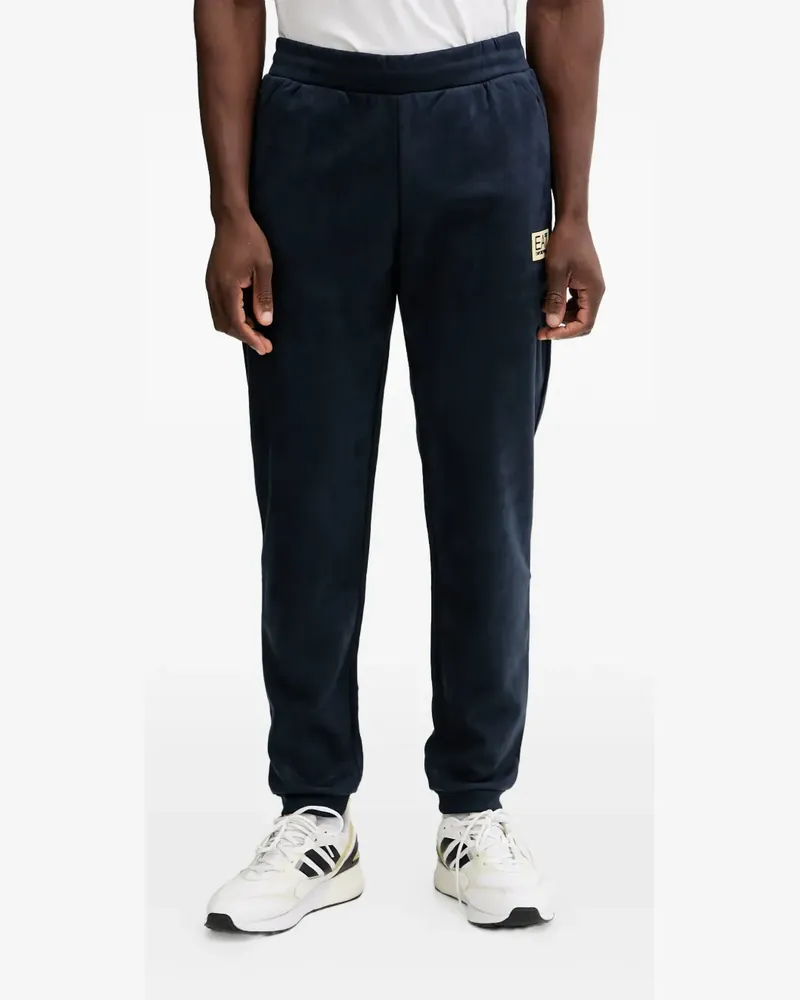 EA7 logo-patch track pants - Blau Blau