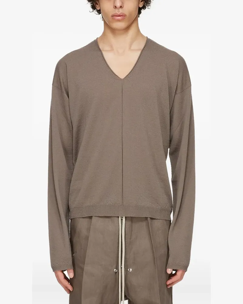 Rick Owens Pullover mit geripptem Einsatz - Nude Nude