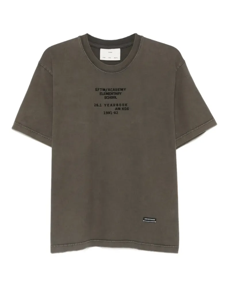 Song For The Mute embroidered T-shirt - Braun Braun