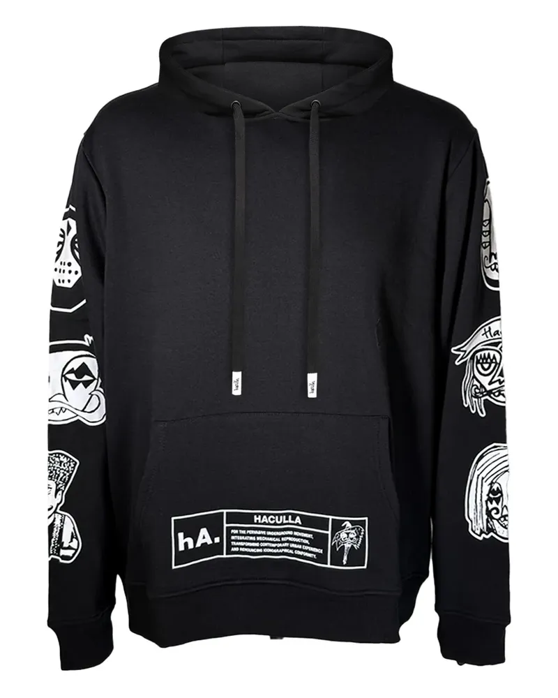 Haculla NYC Hoodie mit grafischem Print - Schwarz Schwarz