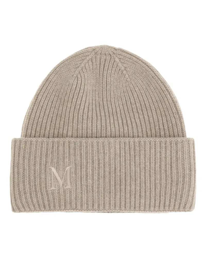 Max Mara Gerippte Beanie aus Kaschmir - Nude Nude