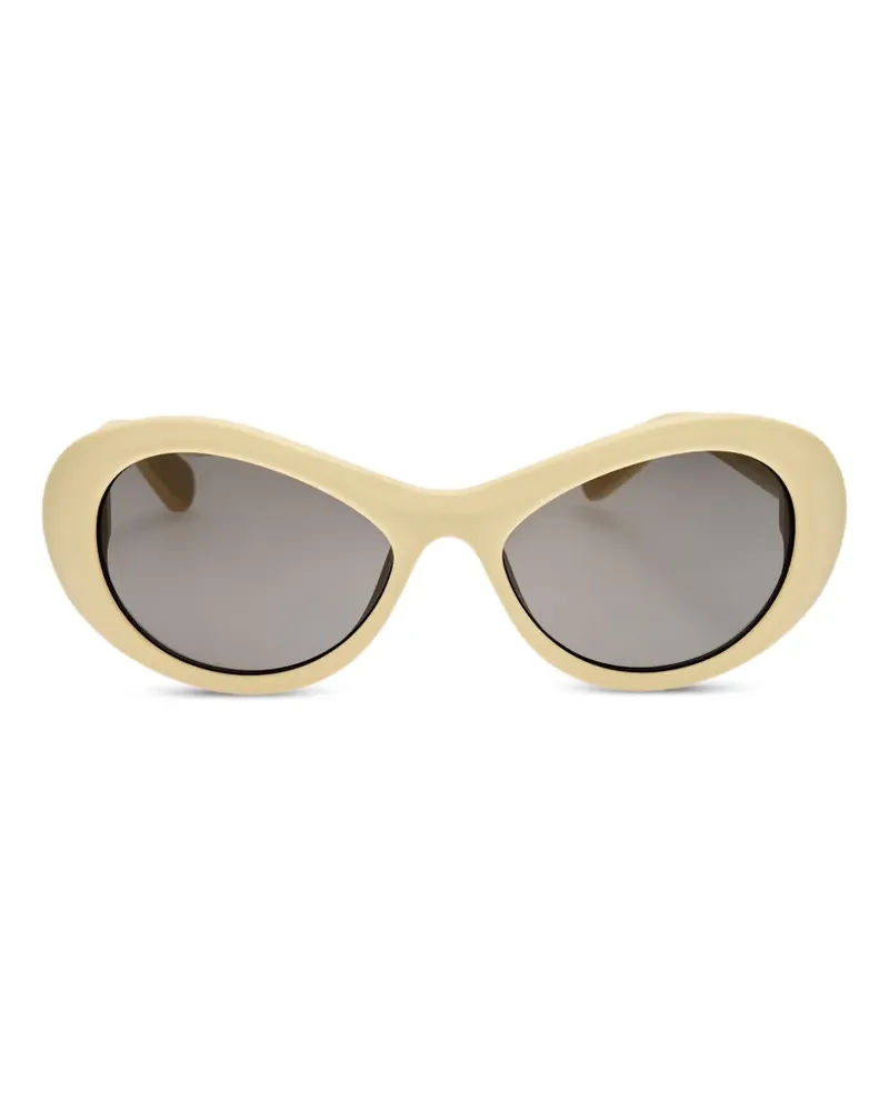 Jacquemus Rond oval-frame sunglasses - Nude Nude