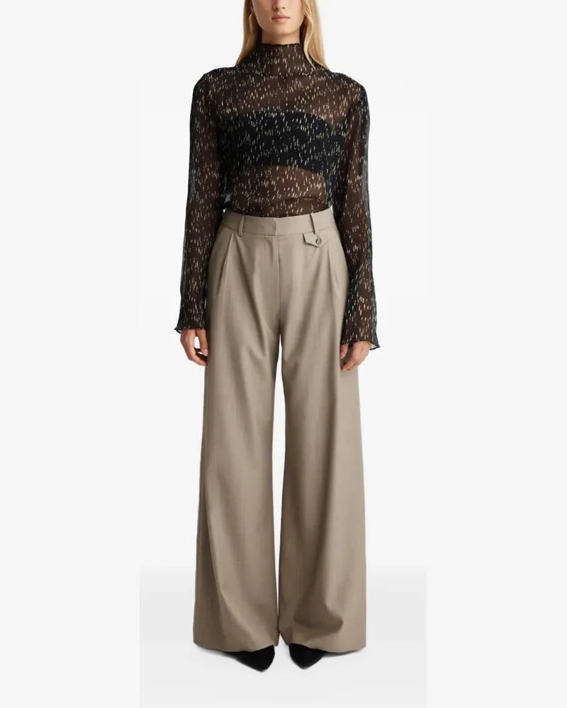 Anna Quan Gehry wide-leg tailored trousers - Nude Nude