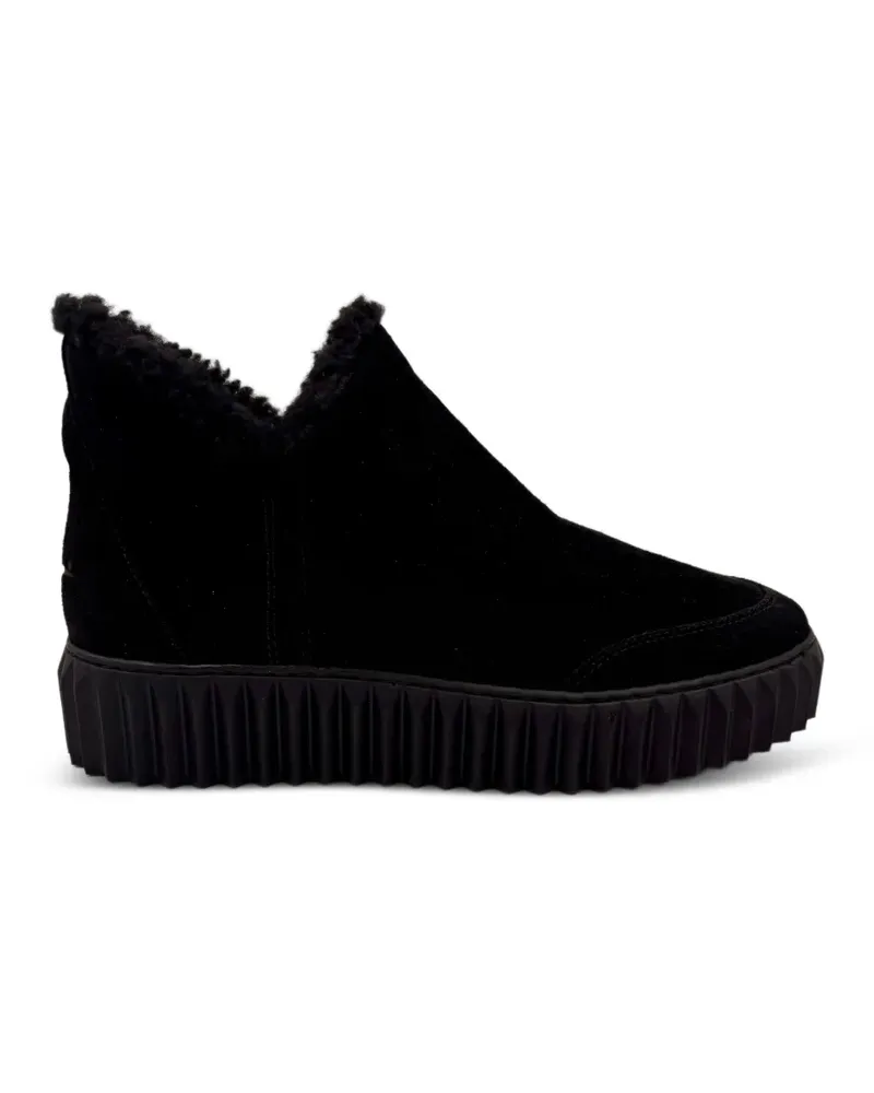 Voile Blanche Luna shearling-trim ankle boots - Schwarz Schwarz