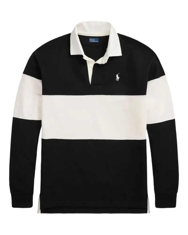 Ralph Lauren Gestreifter Pullover mit Polokragen - Schwarz Schwarz