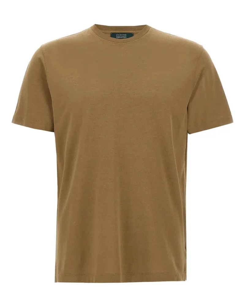 Zanone Klassisches T-Shirt - Braun Braun