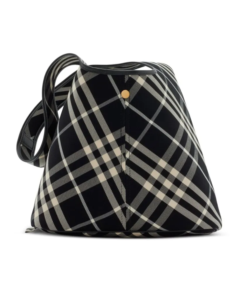 Burberry Kleine Schultertasche mit Check - Schwarz Schwarz