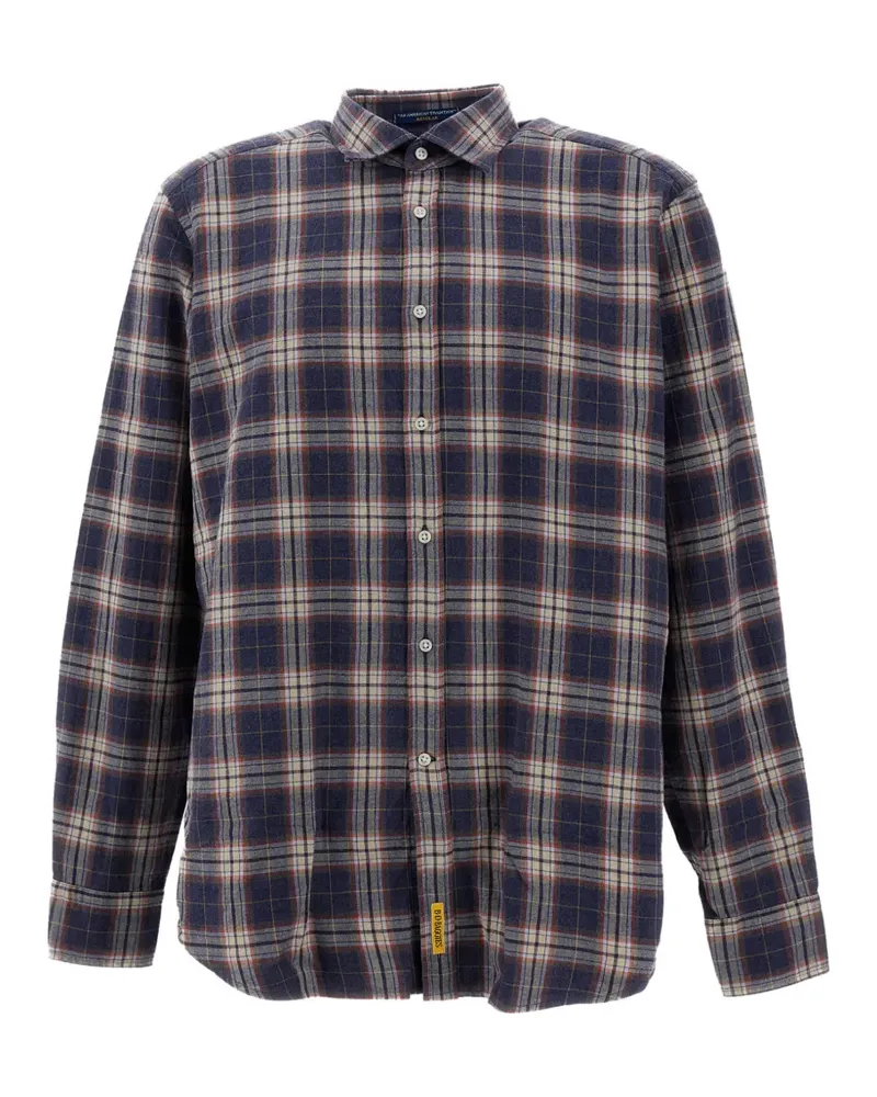 B.D. Baggies check-pattern long-sleeve shirt - Blau Blau