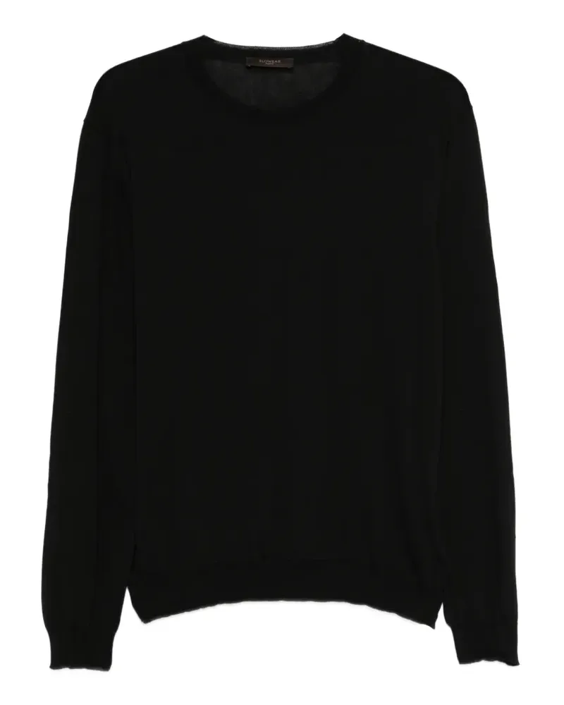 Zanone long-sleeve crew-neck knitwear - Schwarz Schwarz