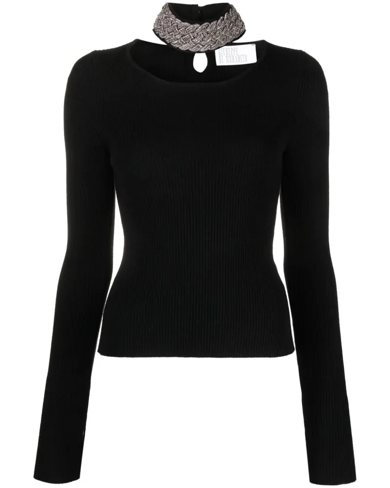 Giuseppe di Morabito Pullover mit Kristallen - Schwarz Schwarz