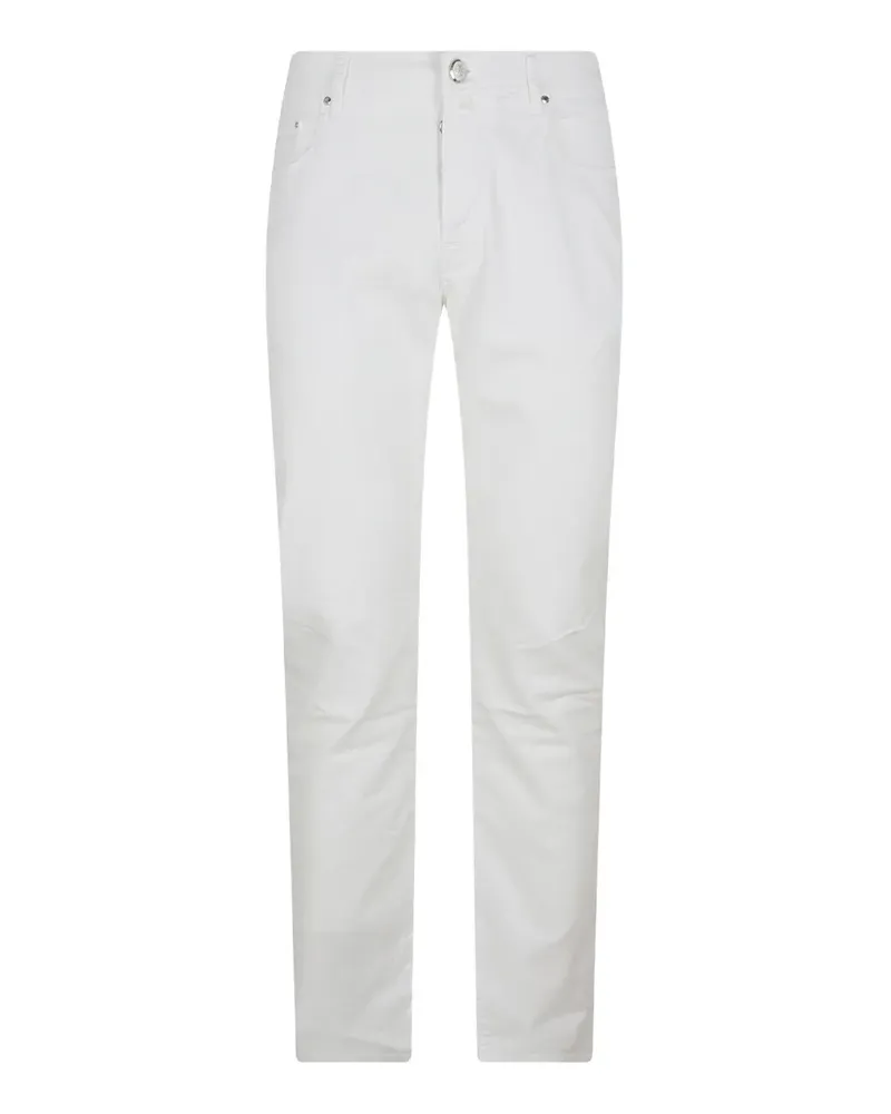 Jacob Cohën Gray logo-patch slim-fit chino trousers - Weiß Weiß
