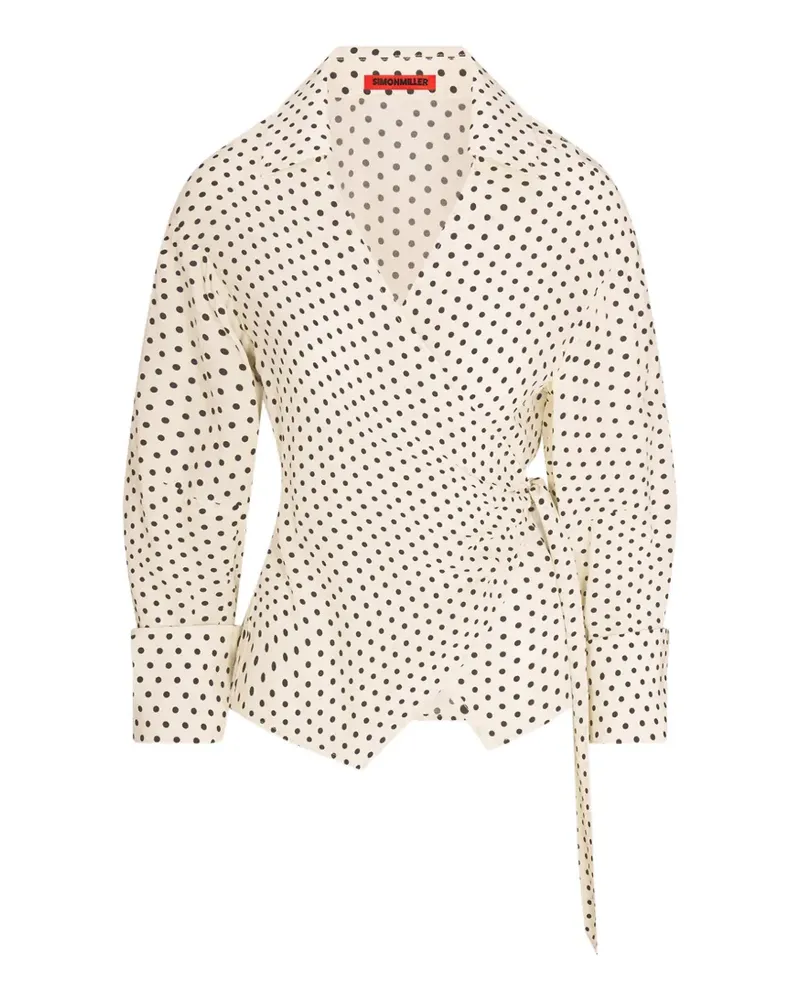 Simon Miller Anya polka-dot wrap blouse - Weiß Weiß