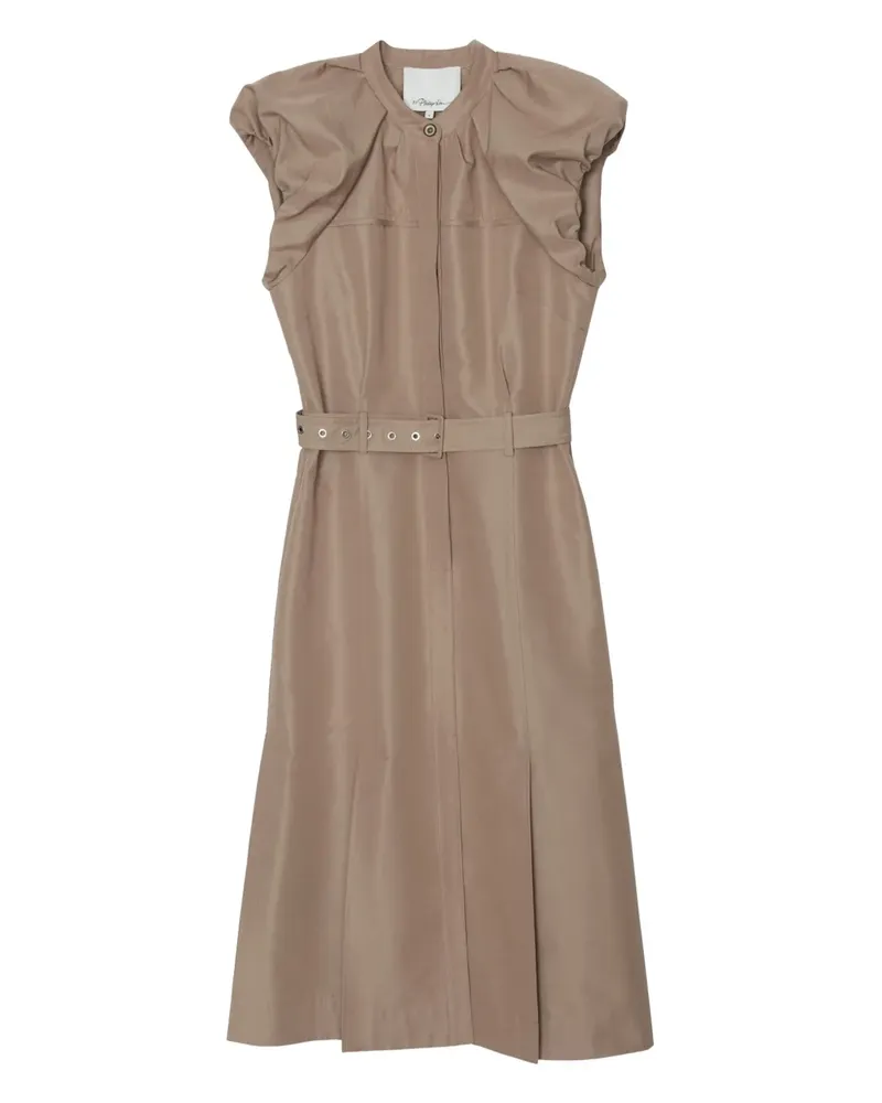 3.1 phillip lim Popelinekleid mit Gürtel - Nude Nude