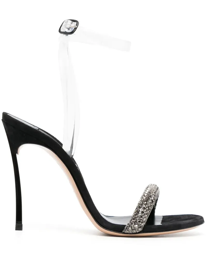Casadei Sandalen mit Kristallen 110mm - Schwarz Schwarz