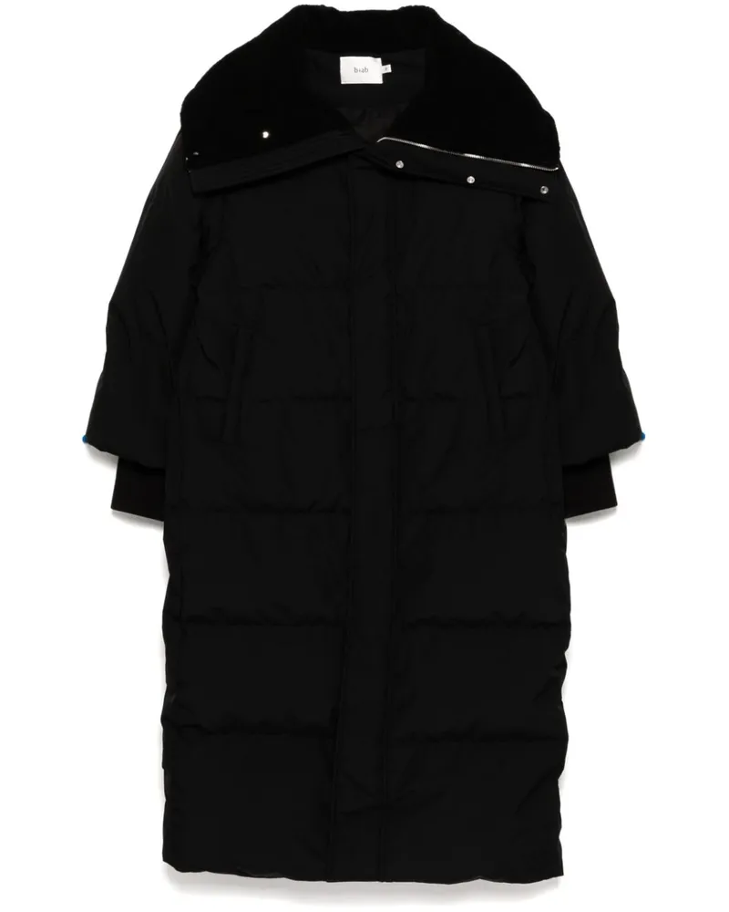 b+ab Gefütterter Mantel - Schwarz Schwarz