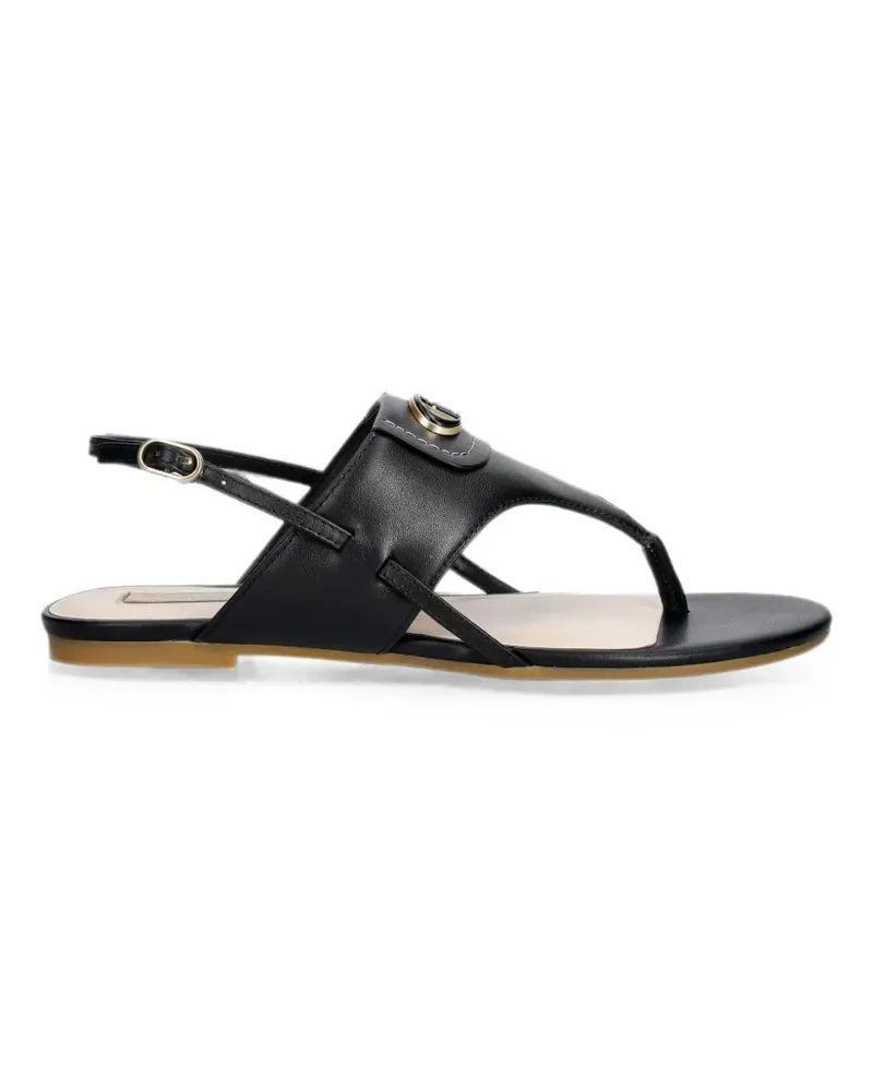 Liu Jo logo-plaque buckled-strap sandals - Schwarz Schwarz