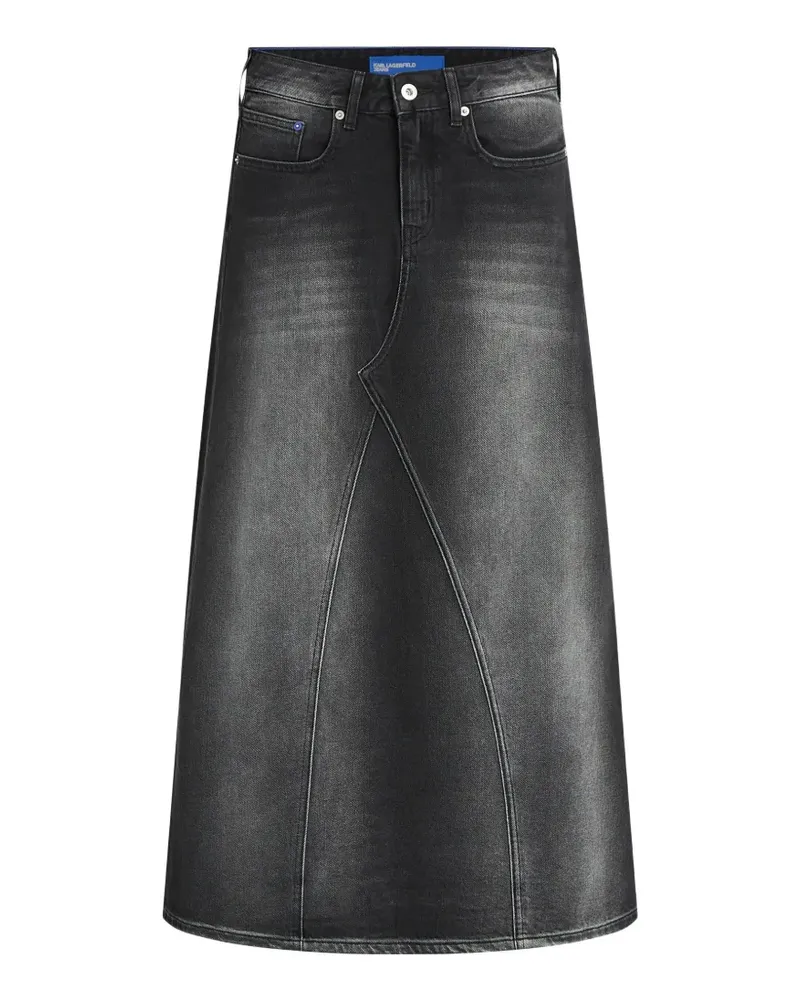 Karl Lagerfeld Maxirock aus Denim - Schwarz Schwarz