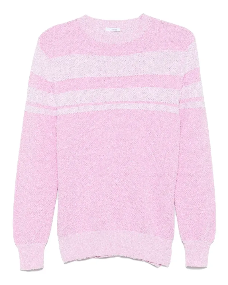 Malo Pullover mit Streifendetail - Rosa Rosa