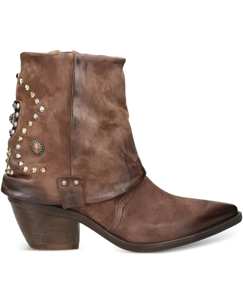 A.S.98 Stiefel mit Nieten - Braun Braun